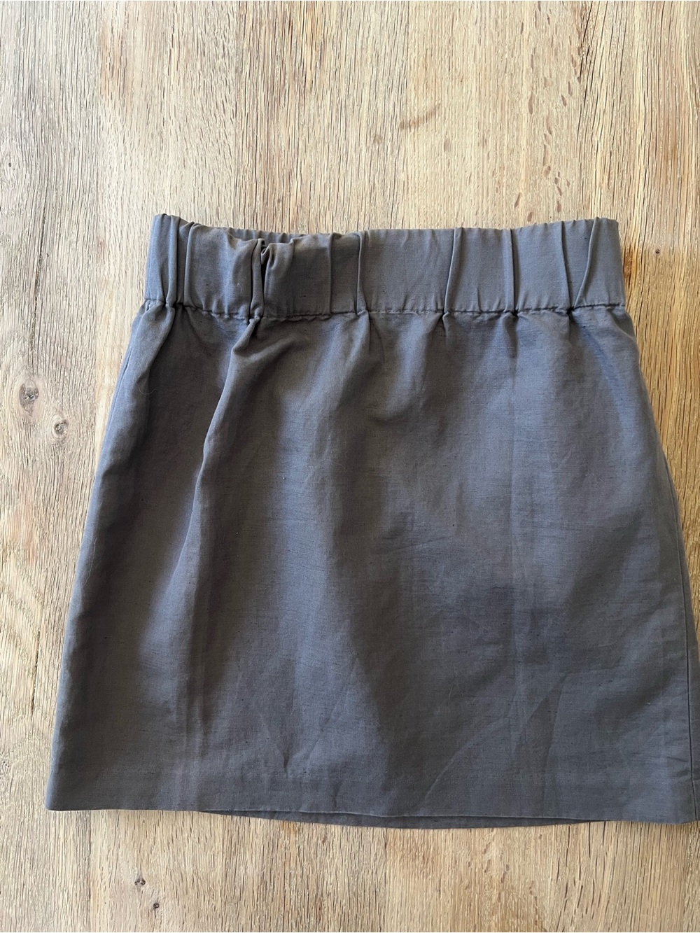 Banana Republic Linen Cotton Gray Mini Skirt Size 0